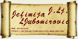 Jefimija LJubomirović vizit kartica